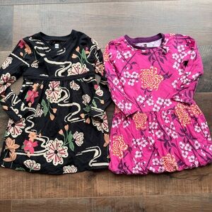 Tea Collection Black and Pink Floral Dresses